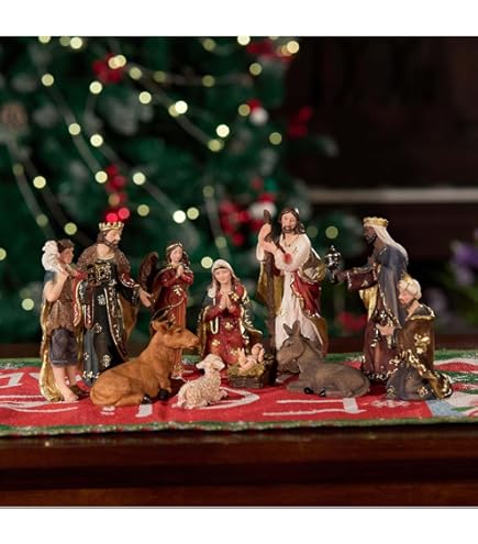 Amazon.com: Christian Brands Holy Family Nativity Scene Resin